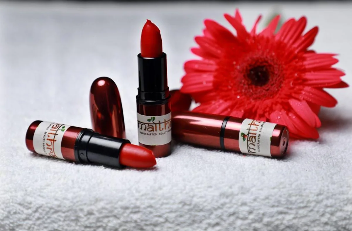 Deep Red Lipstick